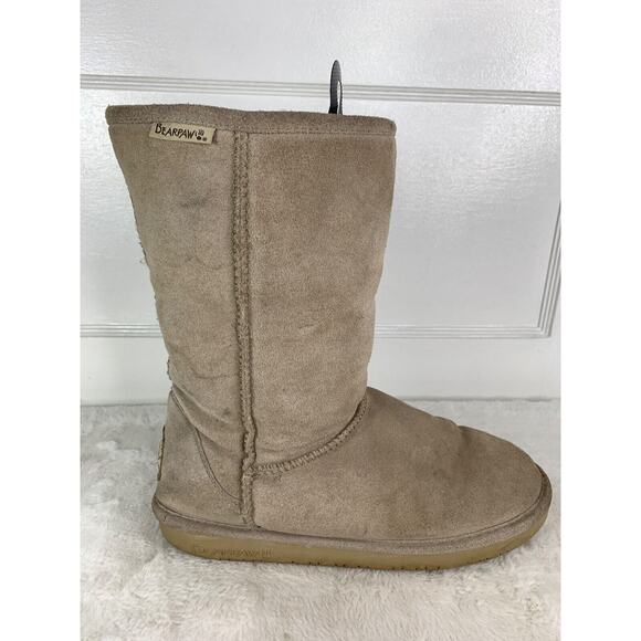 Bearpaw Womens Size 10 Beige Suede Mid-Calf Boots - Picture 7 of 9
